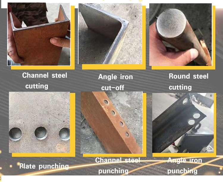 Small Electric Angle Iron Channel Steel Cutting Punching Machine Manual Shear