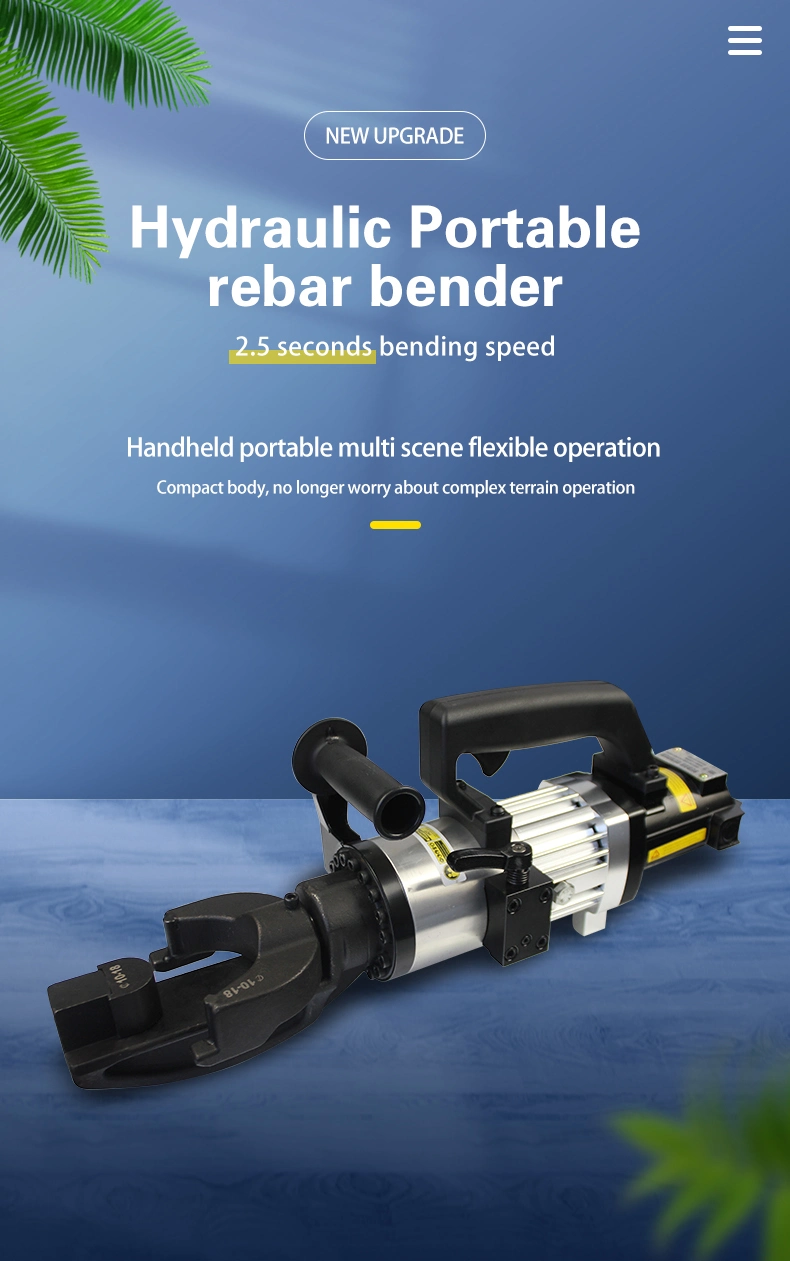 Electric Rebar Bender Portable Hydraulic Steel Bar Rebar Bender